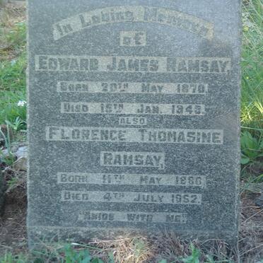 RAMSAY Edward James 1870-1943 &amp; Florence Thomasine 1886-1952