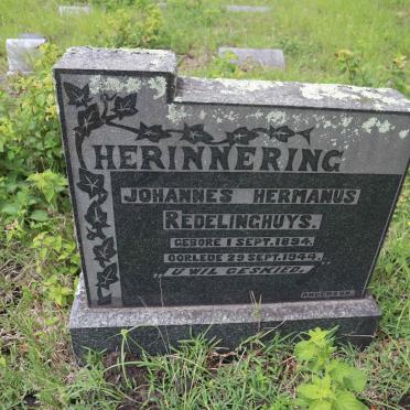 REDELINGHUYS Johannes Hermanus 1894-1944