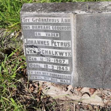 SCHALKWYK Johannes Petrus, van 1907-1945