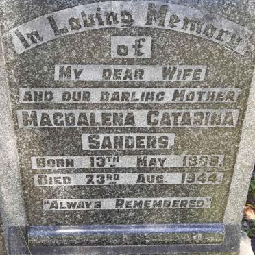 SANDERS Magdalena Catarina 1899-1944