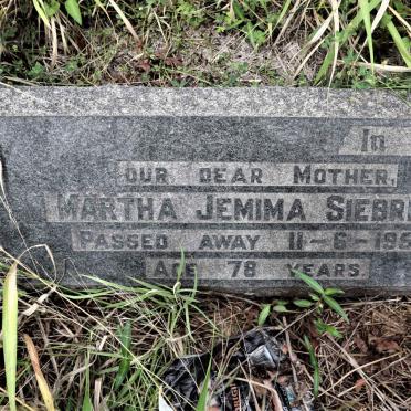 SIEBRITZ Martha Jemima -1958