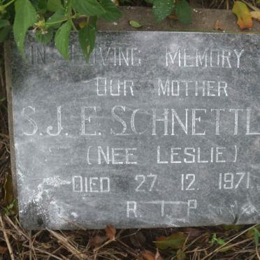 SCHNETTLER S.J.E. nee LESLIE -1971
