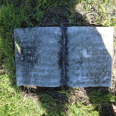 SUTHERLAND Ruby Millicent -1925 :: FIELD Blanch Irene nee SUTHERLAND -1929