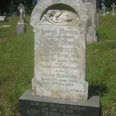 SCHOENFELDT Albert Theodore 1892-1940 :: SCHOENFELDT Albert Dennis 1918-1926 :: SCHOENFELDT Alan Bernard 1926-1927