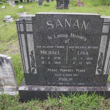 SANAN Michael 1876-1959 &amp; Lisa 1889-1971 :: SANAN Philip 1910-1988