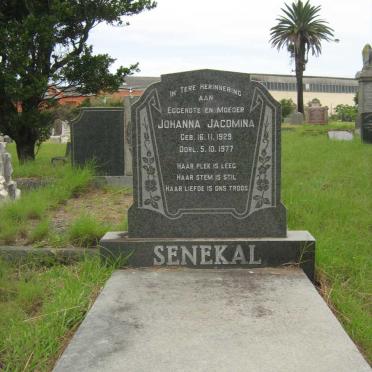 SENEKAL Johanna Jocomina 1929-1977