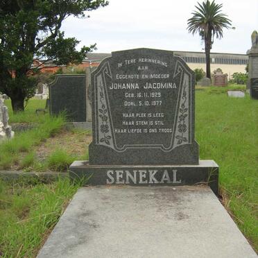 SENEKAL Johanna Jocomina 1929-1977
