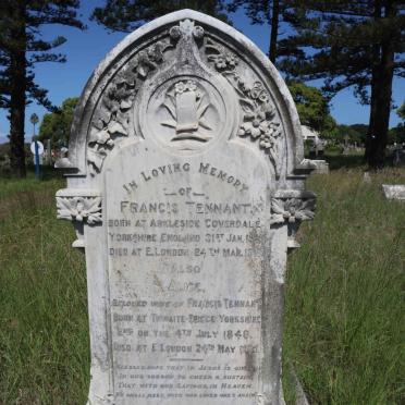 TENNANT Francis 1848-1916 &amp; Alice 1848-1925