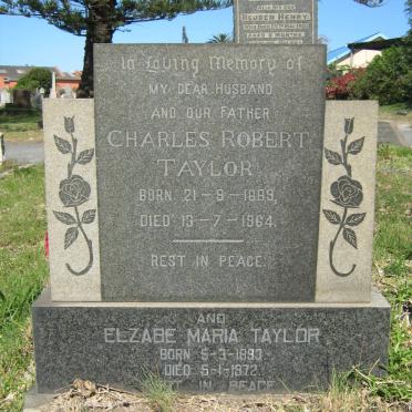 TAYLOR Charles Robert 1889-1964 &amp; Elzabe Maria 1893-1972