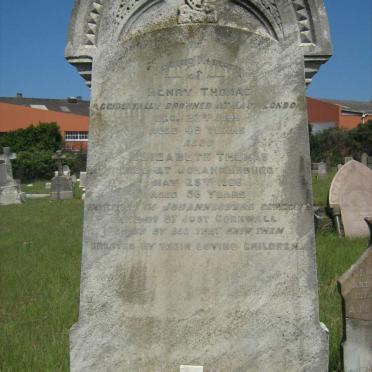 THOMAS Henry -1899 &amp; Elizabeth  -1906