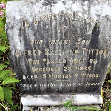 TUTTON Alfred Raymond -1935