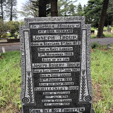 TROUP Joseph 1872-1939 &amp; Isabella Gillies 1876-1954 :: TROUP Joseph Robert 1907-1933 :: TROUP Alexander 1901-1962
