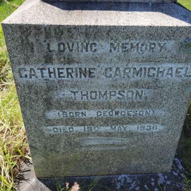 THOMPSON Catherine Carmichael nee GEORGESON -1938