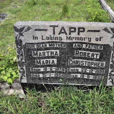 TAPP Robert Christopher 1880-1955 &amp; Martha Maria 1874-1954