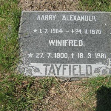 TAYFIELD Harry Alexander 1904-1970 &amp; Winifred 1900-1981