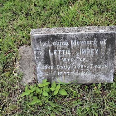 TYSON Lettie Impey 1872-1939