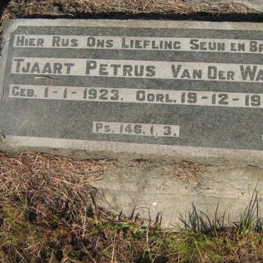 WALT Tjaart Petrus, van der 1923-1940