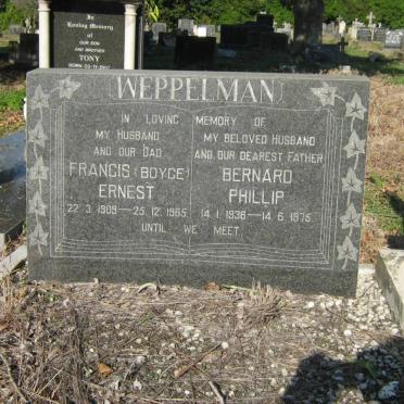 WEPPELMAN Francis Ernest 1909-1965 :: WEPPELMAN Bernard Phillip 1936-1975