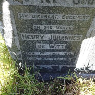 WITT Henry Johannes, de 1876-1951 & Elizabeth Jacoba 1881-1954 _1