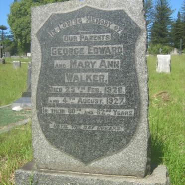 WALKER George Edward -1928 &amp; Mary Ann -1927
