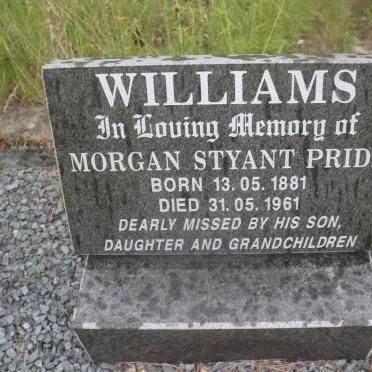 WILLIAMS Morgan Styant Pride 1881-1961