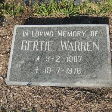 WARREN Gertie 1907-1976