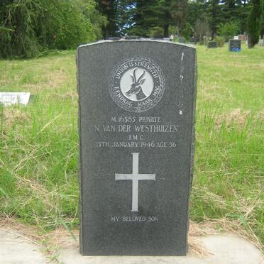 WESTHUIZEN N., van der -1946