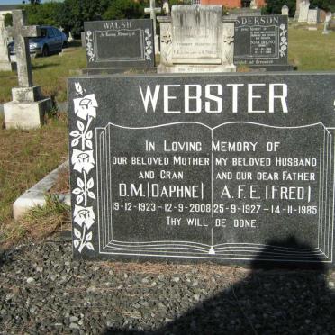 WEBSTER A.F.E. 1927-1985 &amp; D.M. 1923-2008