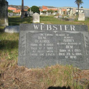 WEBSTER Irene Beatrice 1909-1992 :: WEBSTER  Aubrey 1905-1984