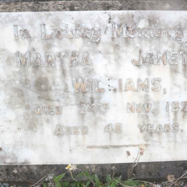 WILLIAMS Martha Janetta -1929