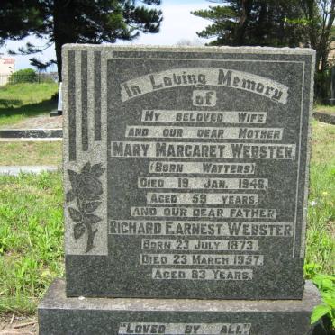 WEBSTER Richard Ernest 1873-1957 &amp; Mary Margaret WATTERS -1946