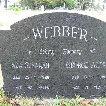 WEBBER George Alfred -1944 &amp; Ada Susanah -1966