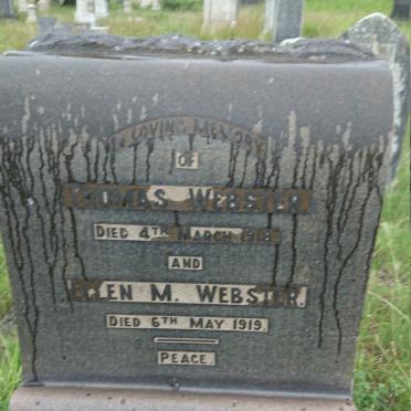 WEBSTER Thomas -1918 &amp; Ellen M. -1919