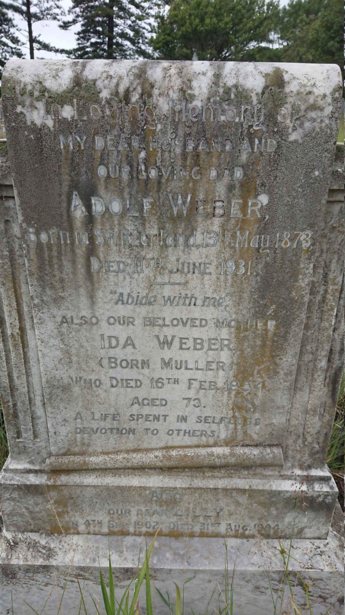 WEBER Adolf 1873-1931 &amp;  Ida MULLER -1954 :: WEBER Lilly 1902-1904