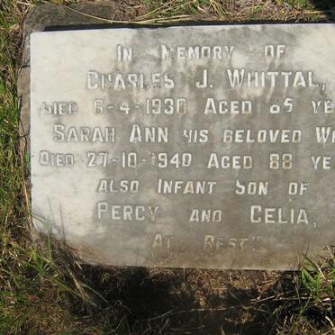 WHITTAL Charles J. -1930 &amp; Sarah Ann -1940