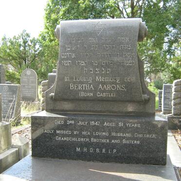 AARONS Bertha nee CASTLE -1947