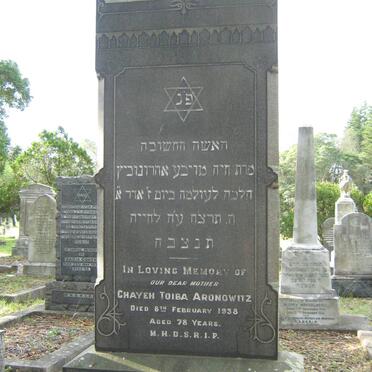 ARONOWITZ Chayeh Toiba -1938 