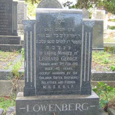 LOWENBERG Leonard George -1961 
