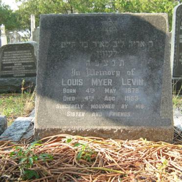 LEVIN Louis Myer 1878-1953 