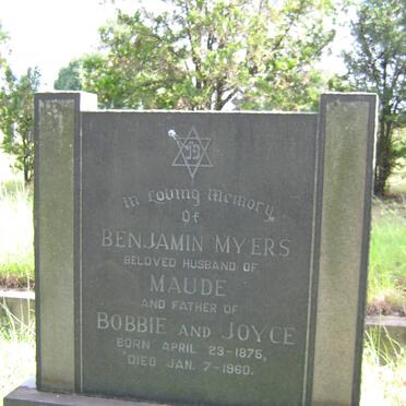 MYERS Benjamin 1875-1960