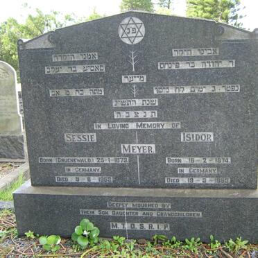MEYER Isidor 1874-1953 &amp; Sessie GRUENEWALD 1873-1953