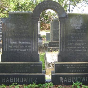 RABINOWITZ Samuel -1959 &amp; Mary -1960 