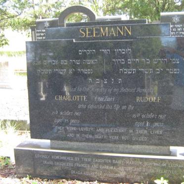 SEEMANN Rudolf -1967 &amp; Charlotte FINN -1967 