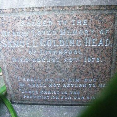 HEAD Samuel Golding -1878