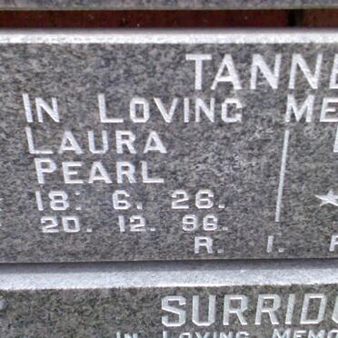 TANNER Denis Deane 1922- &amp; Laura Pearl 1926-1996