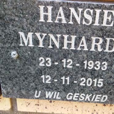 MYNHARDT Hansie 1933-2015