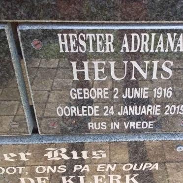 HEUNIS Hester Adriana 1916-2015