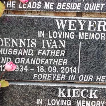 WEYER Dennis Ivan 1934-2014