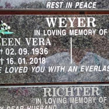 WEYER Eileen Vera 1936-2018