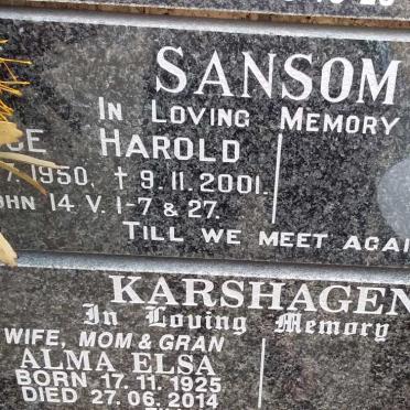 SANSOM Bruce Harold 1950-2001